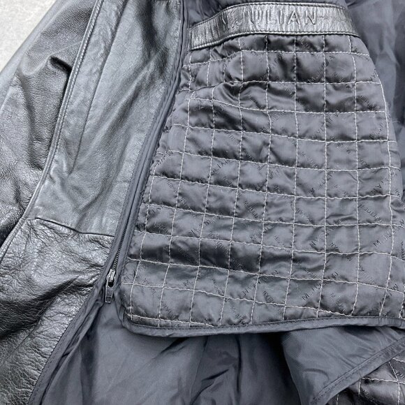 Wilsons M. Julian Jacket Men Large 48 Black Leather Zip Thinsulate Ultra 90s VTG - Picture 12 of 12
